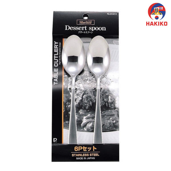 Set 6 Thìa Inox Cỡ To Shelter Nhật Bản