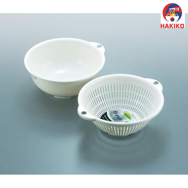 Set Chậu, Rổ Sanada 1,1L Màu Trắng Nhật Bản