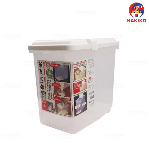 Thùng Gạo 10Kg Nắp Bật Có Bánh Xe Nhật Bản