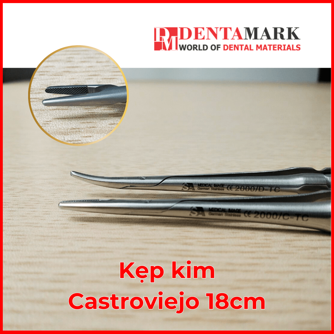 Kẹp kim Castroviejo 18cm dentamark.vn