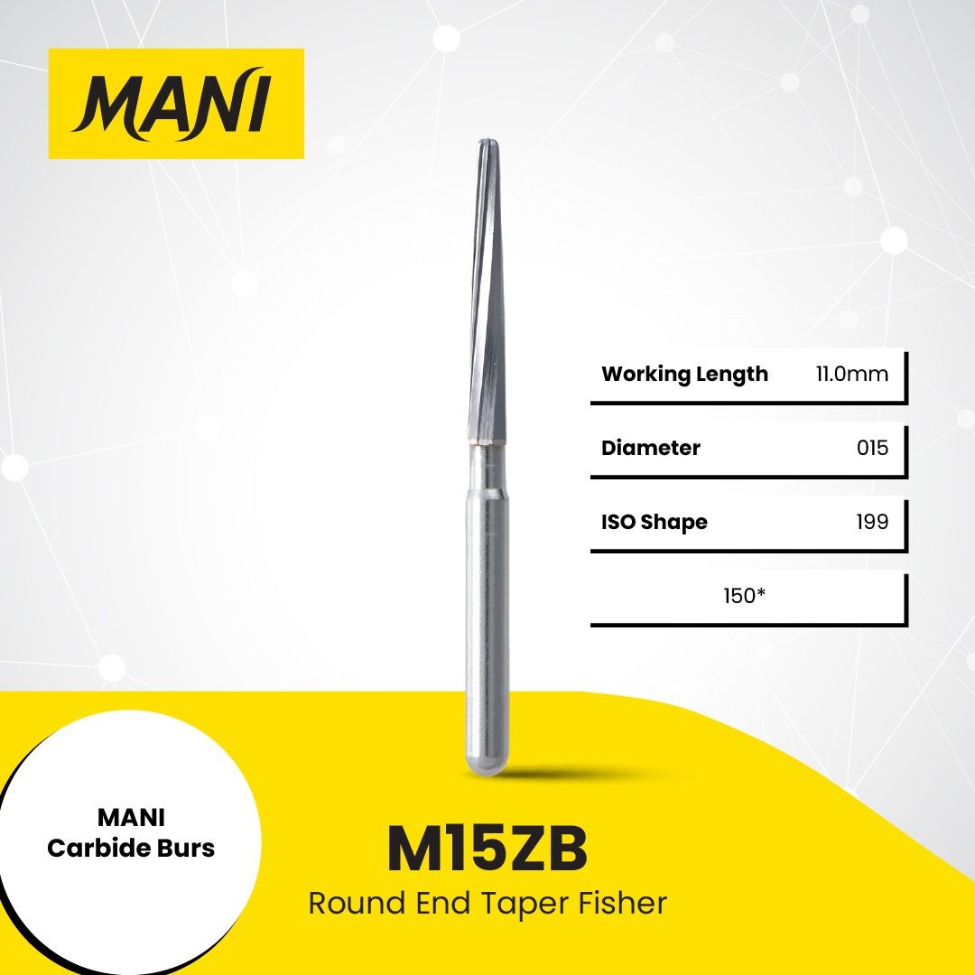 Mũi khoan MANI M15ZB Carbide Burs (Vỉ 10 cái)