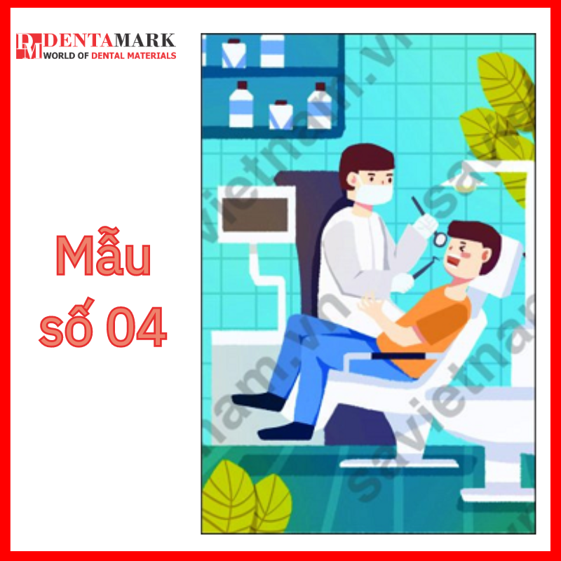 Tranh nha khoa - Tranh trang trí phòng khám nha khoa hoạt hình ngộ nghĩnh - 5