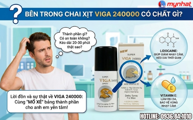 Bên trong chai xịt Viga 240000 có chứa chất gì?