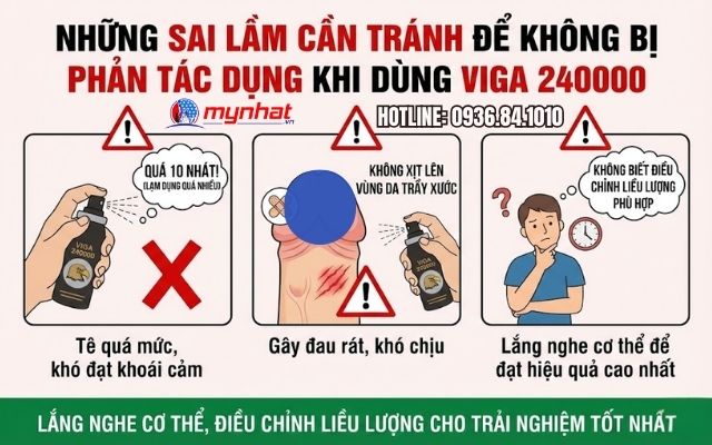 Lưu ý khi sử dụng Viga 240000