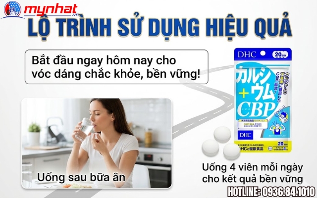 Hướng dẫn sử dụng viên uống DHC Calcium + CBP