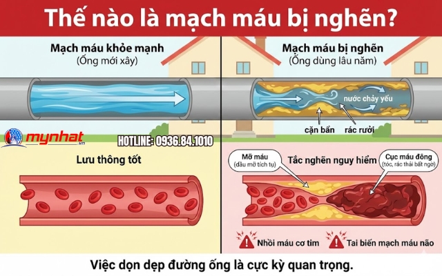 Thế nào là mạch bị nghẽn
