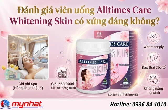 đánh giá viên uống alltimes care whitening skin có xứng đáng không
