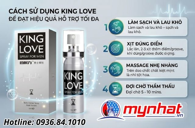 Ưu điểm vượt trội của King Love so với các dòng xịt thông thường
