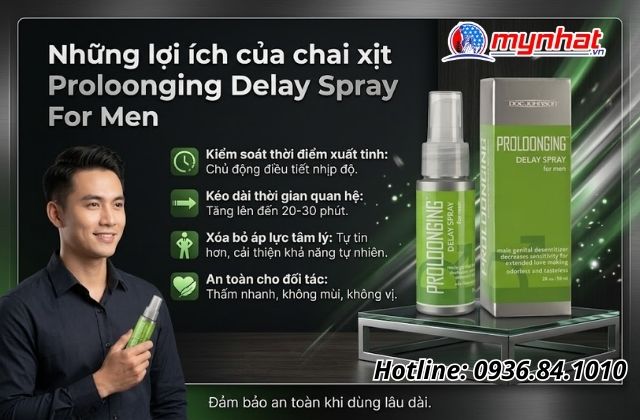 Những lợi ích của chai xịt Proloonging Delay Spray For Men