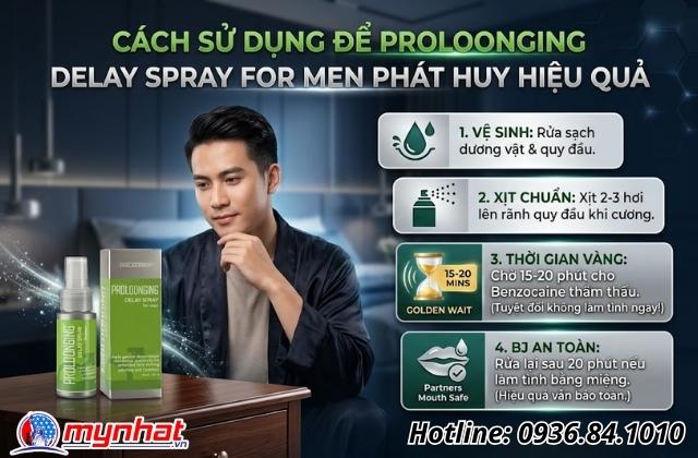 Cách sử dụng để Proloonging Delay Spray For Men phát huy hiệu quả