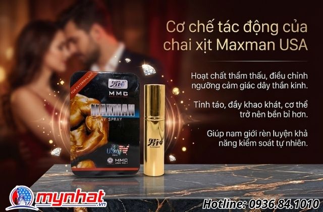 Cơ chế tác động của chai xịt Maxman USA