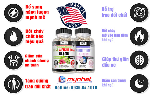 Dùng kết hợp viên giảm cân BEST WEIGHT LOSS BLEND và viên đốt cháy mỡ NIGHT TIME FAT BURN có an toàn không?