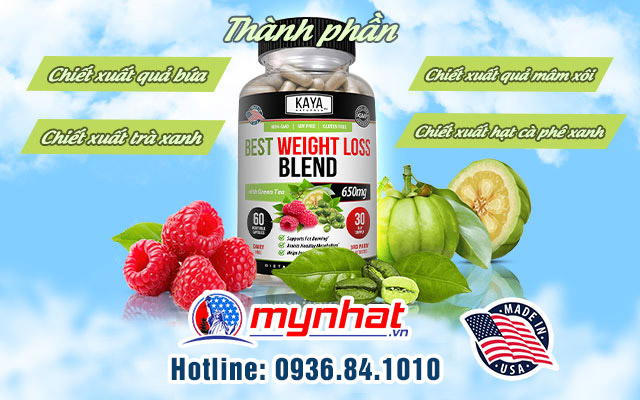 Viên uống BEST WEIGHT LOSS BLEND thành phần
