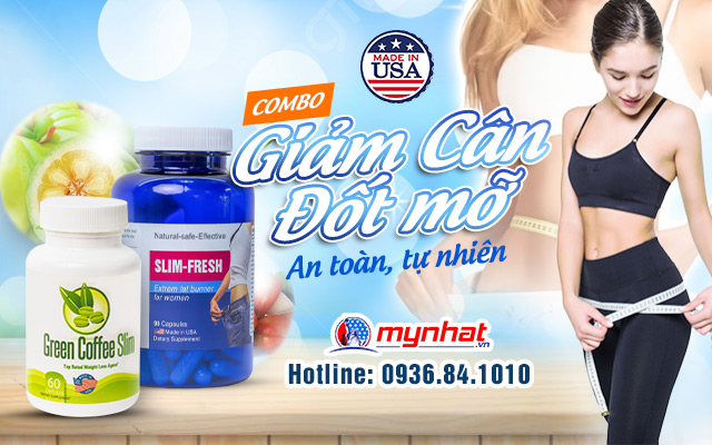 Combo viên giảm cân Slim Fresh – Green Coffee Slim: Hỗ trợ giảm mỡ thừa, giảm cân hiệu quả