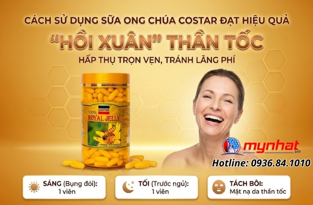 cách sử dụng viên uống costar royal jelly