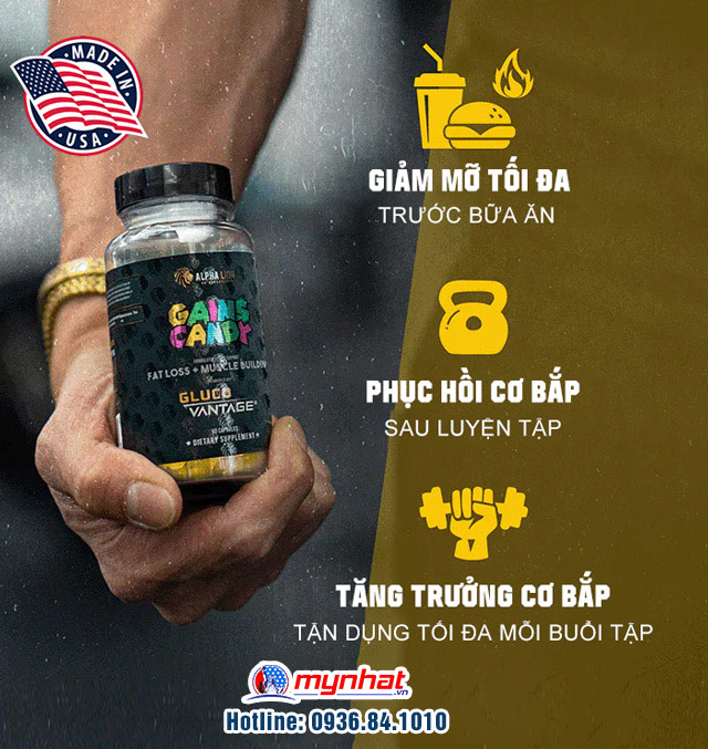 Công dụng của GAINS CANDY GLUCOVANTAGE