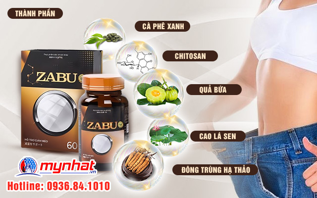 Thành phần chính có trong viên uống Zabu