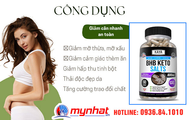 Tác dụng chính của giảm cân BHB KETO SALTS