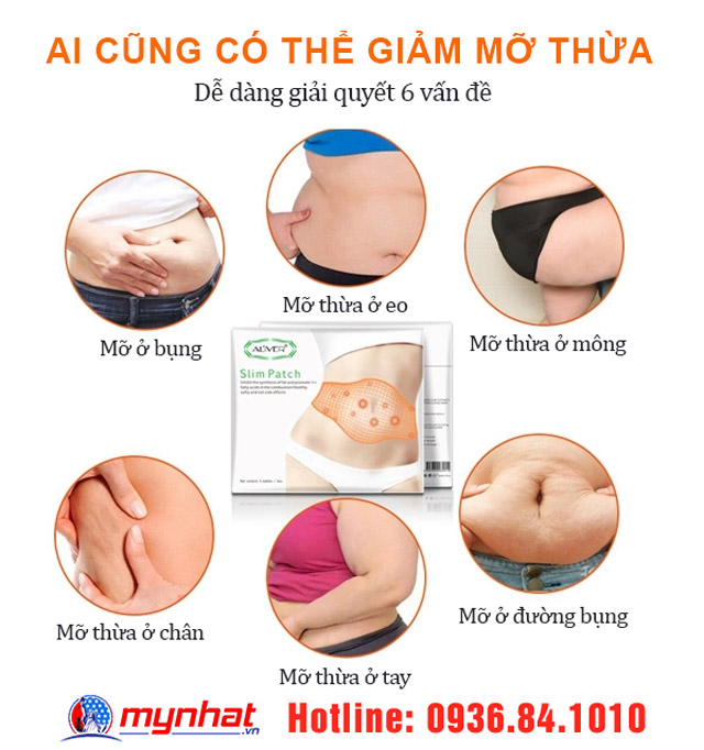 Tác dụng chính của miếng dán hỗ trợ giảm mỡ bụng Slim Patch