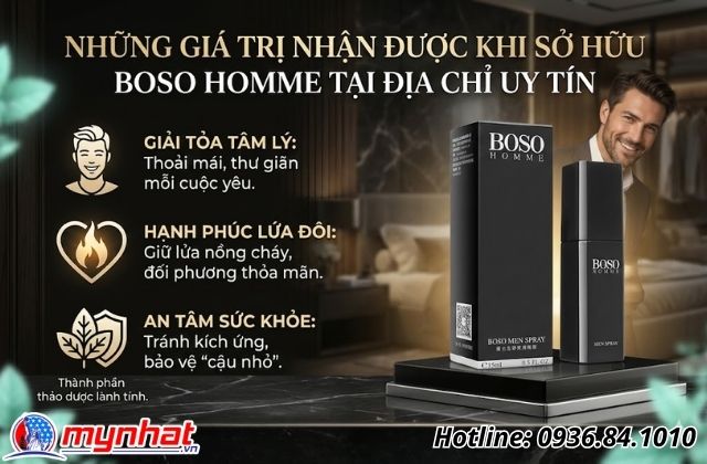 Những giá trị nhận được khi sở hữu Boso Homme tại địa chỉ uy tín