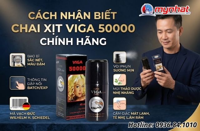 Cách nhận biết chai xịt Viga 50000 chính hãng