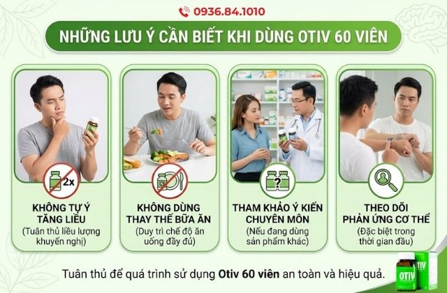 Lưu ý khi uống otiv