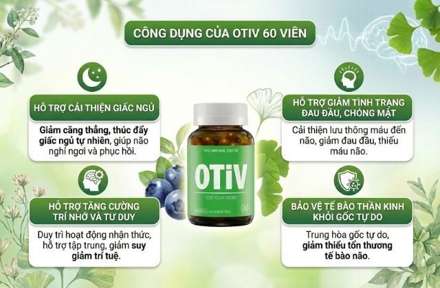 Công dụng của Otiv 60 viên