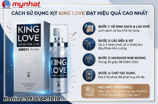 Cách sử dụng xịt King Love để đạt hiệu quả cao nhất