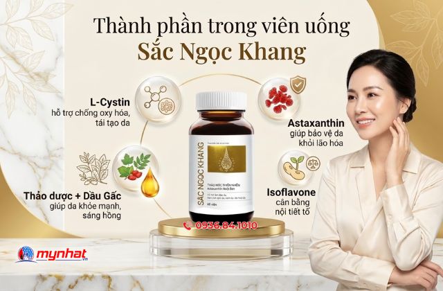 Thành phần nổi bật trong viên uống trị nám Sắc Ngọc Khang