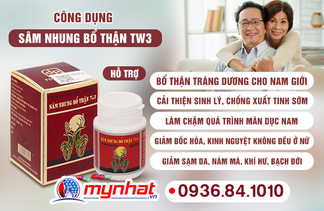 Công dụng của Sâm Nhung Bổ Thận TW3