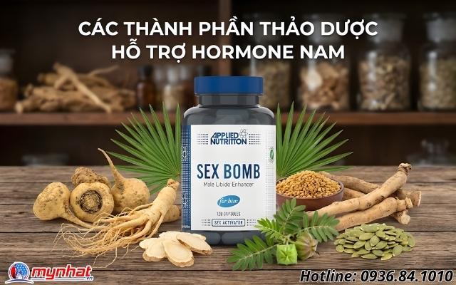Các thành phần thảo dược hỗ trợ hormone nam của Sex Bomb For Him