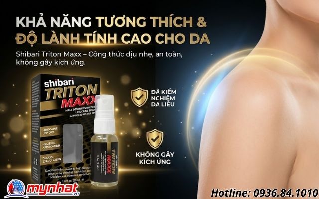 Khả năng tương thích và độ lành tính của Shibari Triton Maxx đối với làn da
