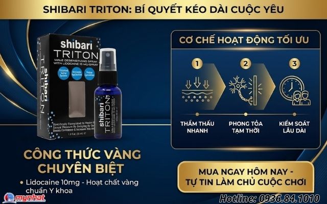 Phân tích thành phần và cơ chế hoạt động của Shibari Triton Spray