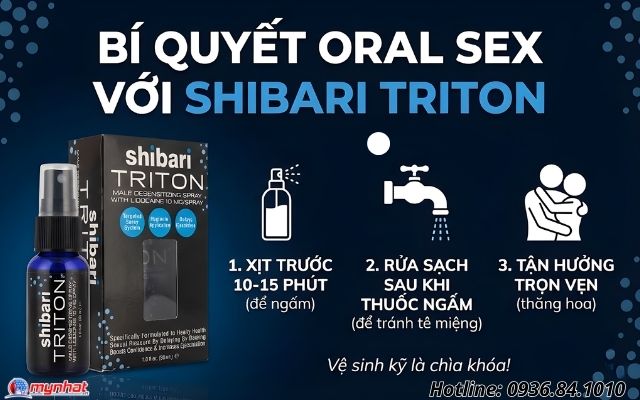 Bí quyết dùng Shibari Triton Spray để quan hệ bằng miệng