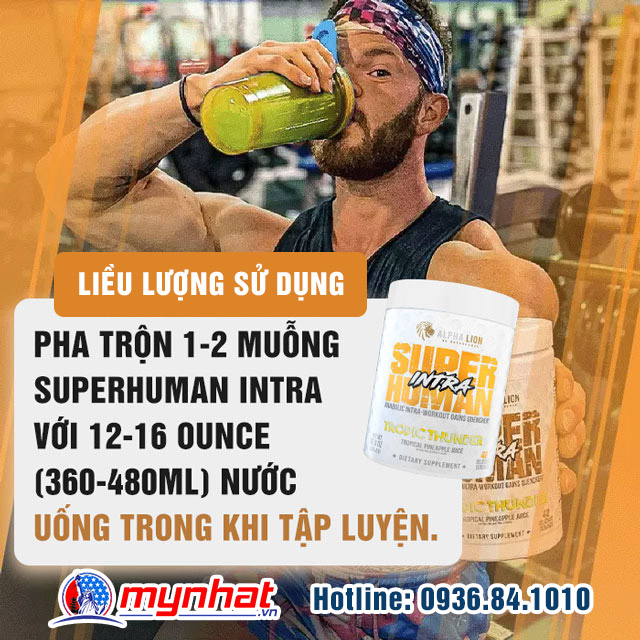 Hướng dẫn sử dụng bột uống SUPERHUMAN INTRA