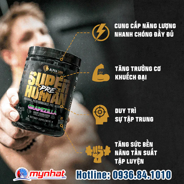 Tác dụng chính của SUPERHUMAN PRE