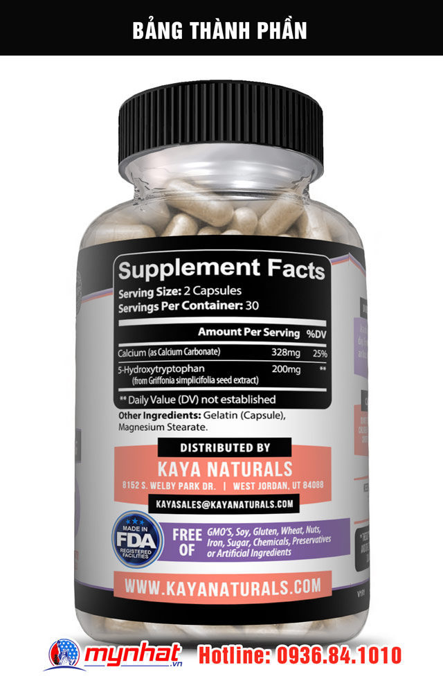 Thành phần của viên giảm cân 5-HTP