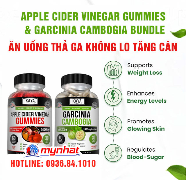 Ưu điểm của combo Apple Cider Vinegar Gummies And Pure Garcinia Cambogia