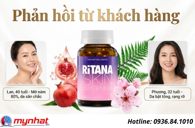 phản hồi từ người dùng viên uống ritana skin whitening