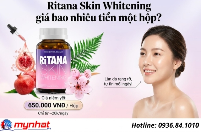 ritana skin whitening giá bao nhiêu tiền một hộp