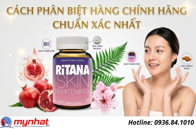 cách phân biệt ritana skin whitening hàng chính hãng