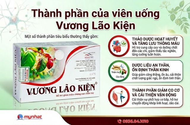 Thành phần của viên uống Vương Lão Kiện
