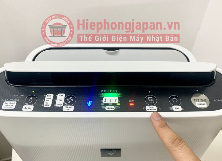 cac ky hieu tren may loc khong khi Sharp KC P50