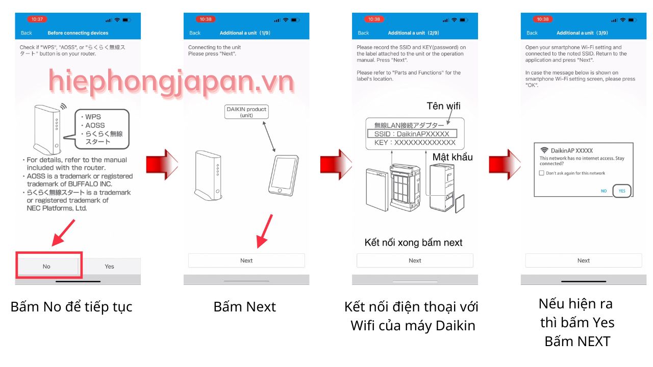 ket noi may loc khong khi voi dien thoai