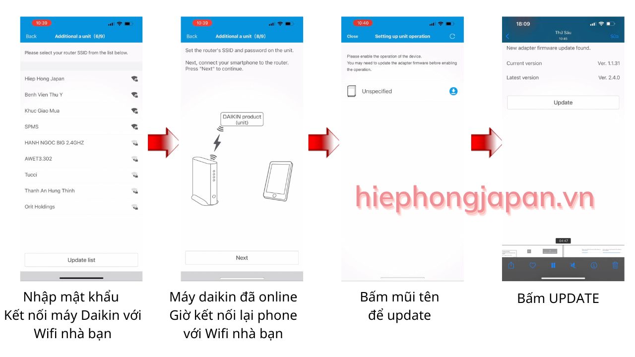 ket noi may loc khong khi daikin voi dien thoai thong minh