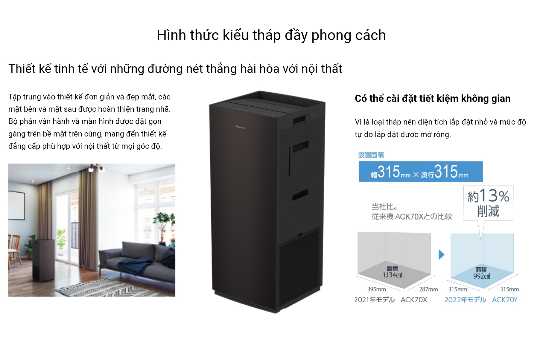 thiet ke may loc khong khi daikin ACK70Y-W