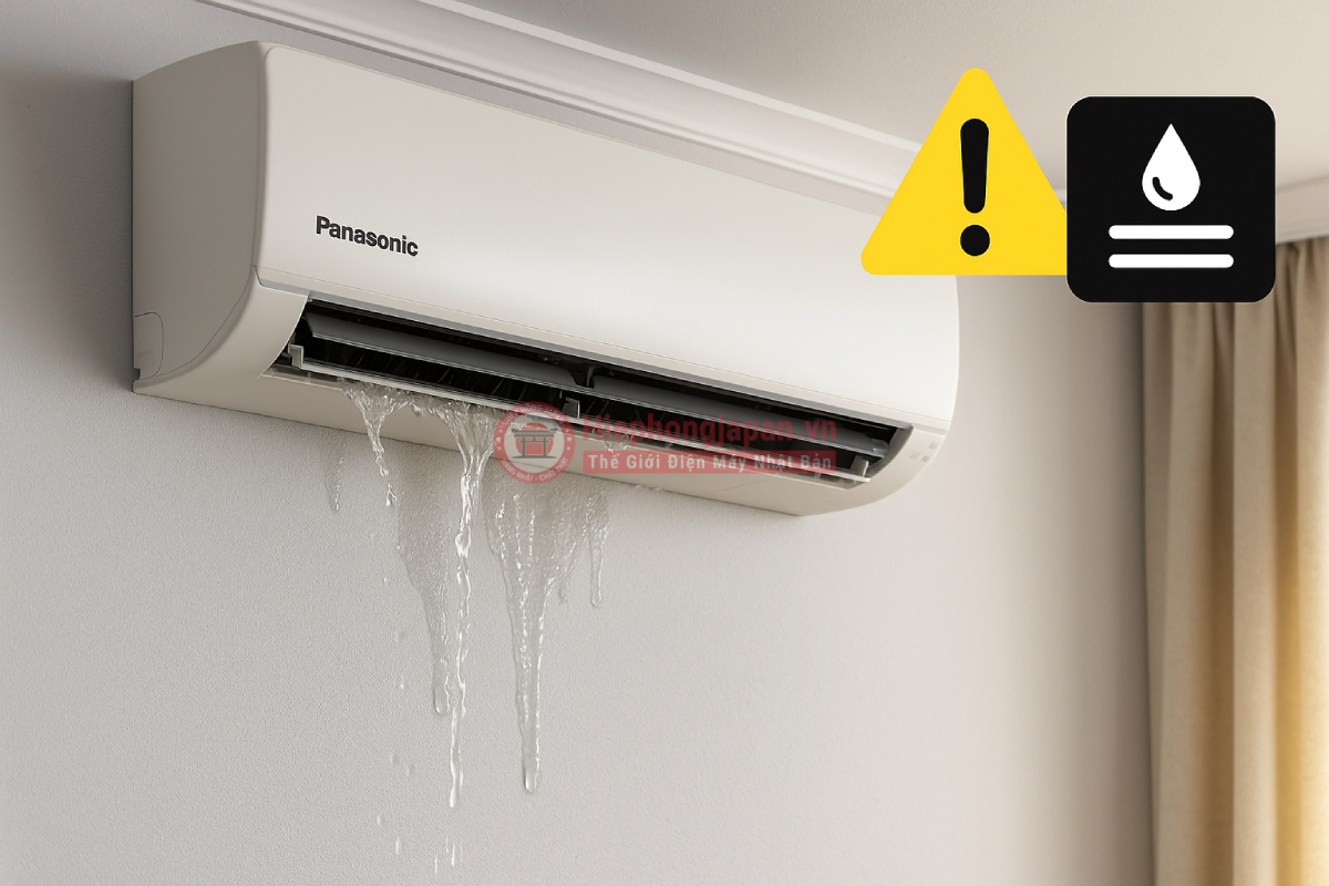 lỗi H99 điều hoà Panasonic đang chảy nước