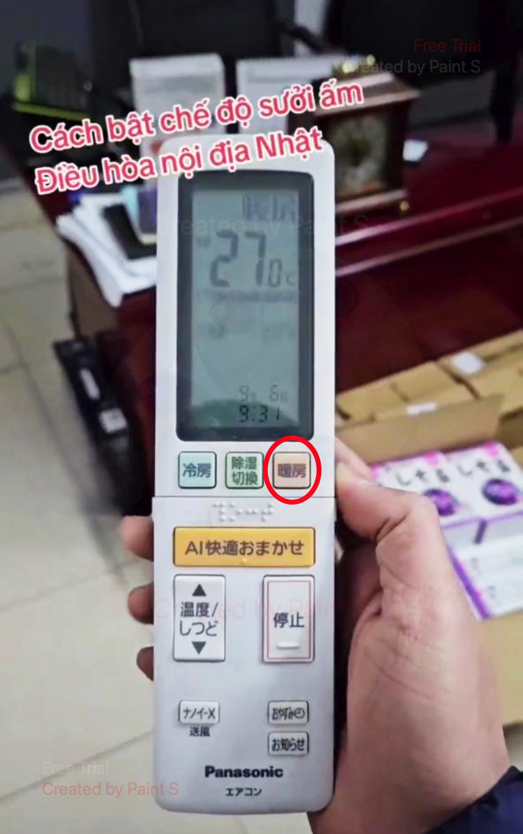 cach bat che do suoi am tren dieu hoa noi dia nhat