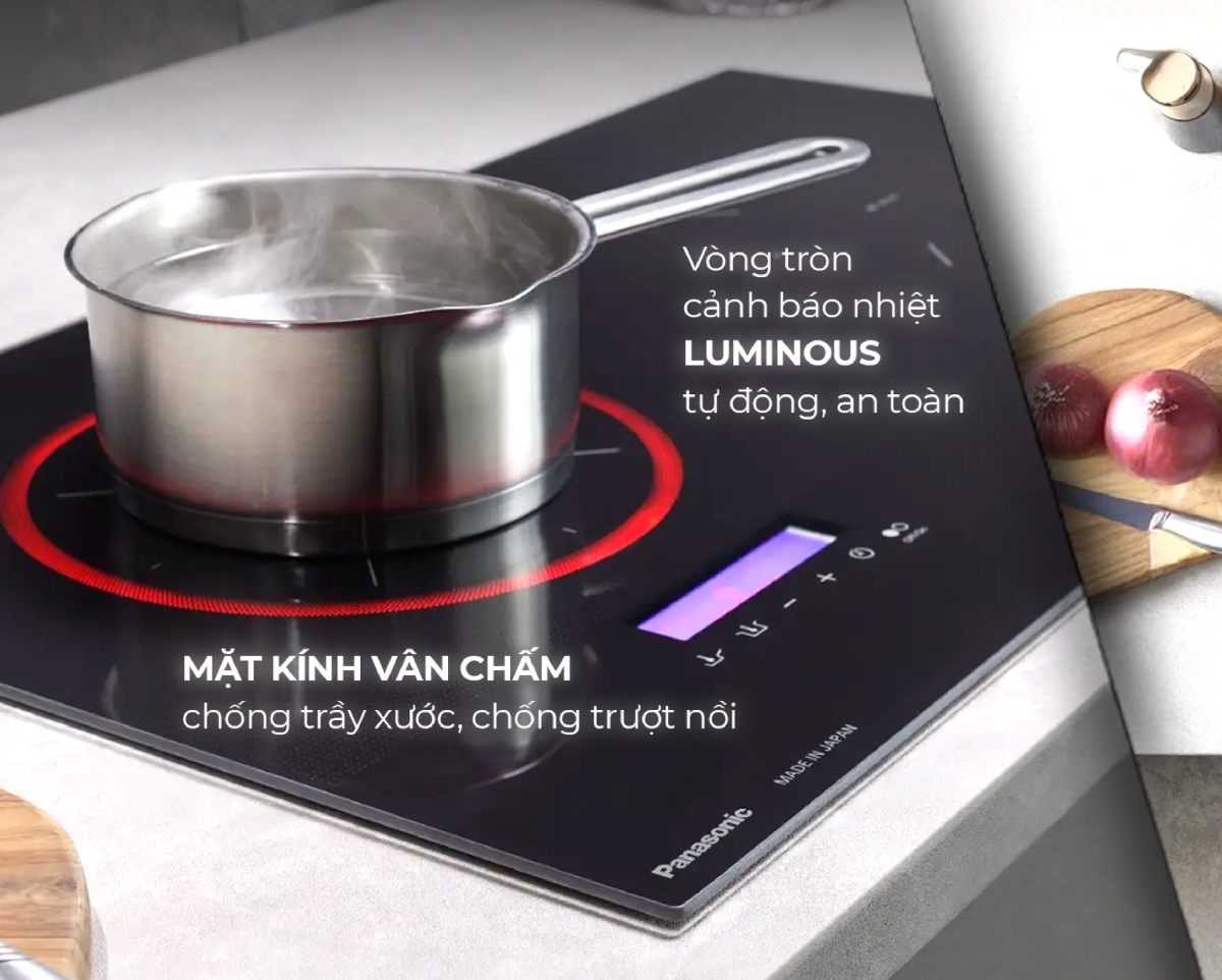 Thiết kế hiện đại, lắp âm sang trọng của Bếp từ Panasonic KY-A1W70KRA