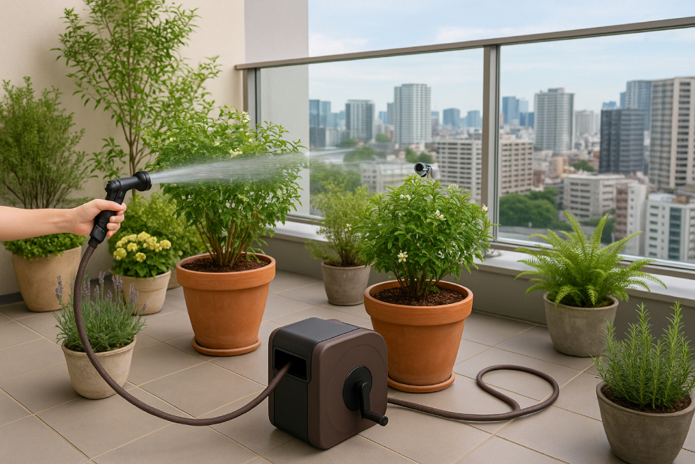 Bộ vòi tưới vườn ban công chung cư BOXY NEXT 30m Takagi RC1330BR